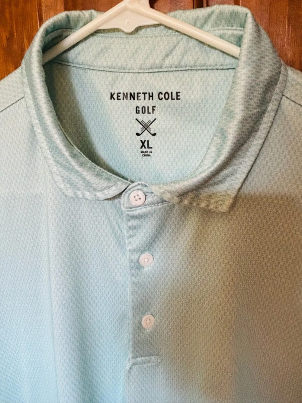 Kenneth Cole Golf Men's Light Mint Green Polo Shirt - XL